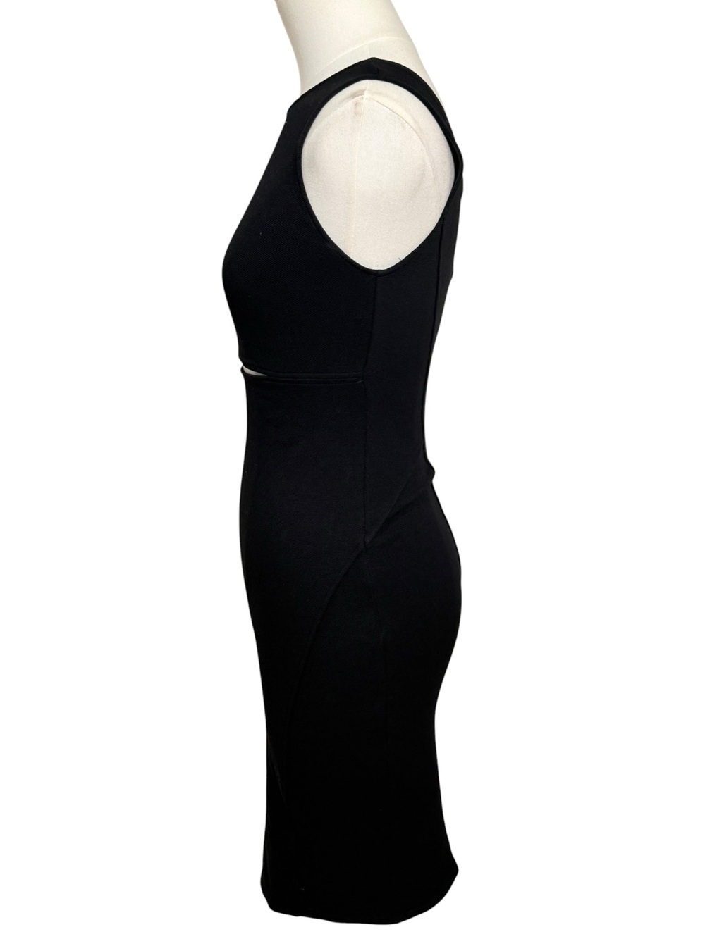 NWT Helmut Lang Gala Knit Cutout Mini Bodycon Dress Black Petite XS - Picture 3 of 9